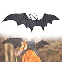 Black Bat Wings Harness Costume – Gothic Vampire Demon Dragon Wings, Comfortable Elastic Straps, Unisex Cosplay Theater Masquerade Halloween Accessory, One Size Fits Most - 黑色 - 查看 1