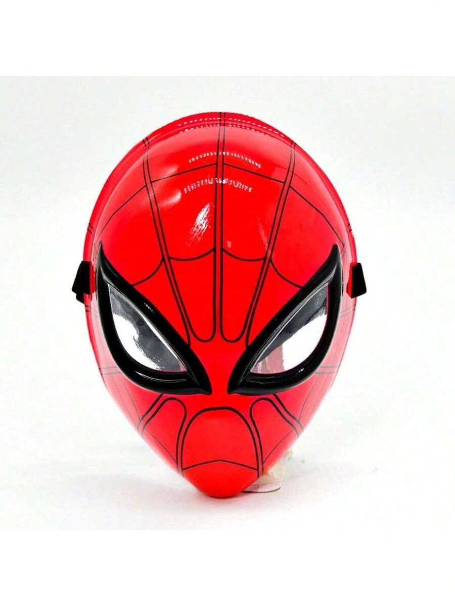 1pc Full Face Red Spider Man Iron Man Mask Anime Flash Street Cat Face Mask New Year's Gift, Valentine's Day Gift, Easter Gift - Multicolor - View 1