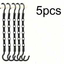 5 Packs Sturdy Plastic Magic Hanger Set, Multi-Functional Foldable, Space-Saving Categorized Hanging, Dorm Small Apartment Closet Organizer - Black 5PCS - View 12