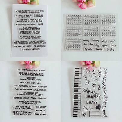 Kalendernotering Hälsningsstämplar/sigill för handgjorda DIY Scrapbooking Korttillverkning Album Dekorativ sigill Hantverk