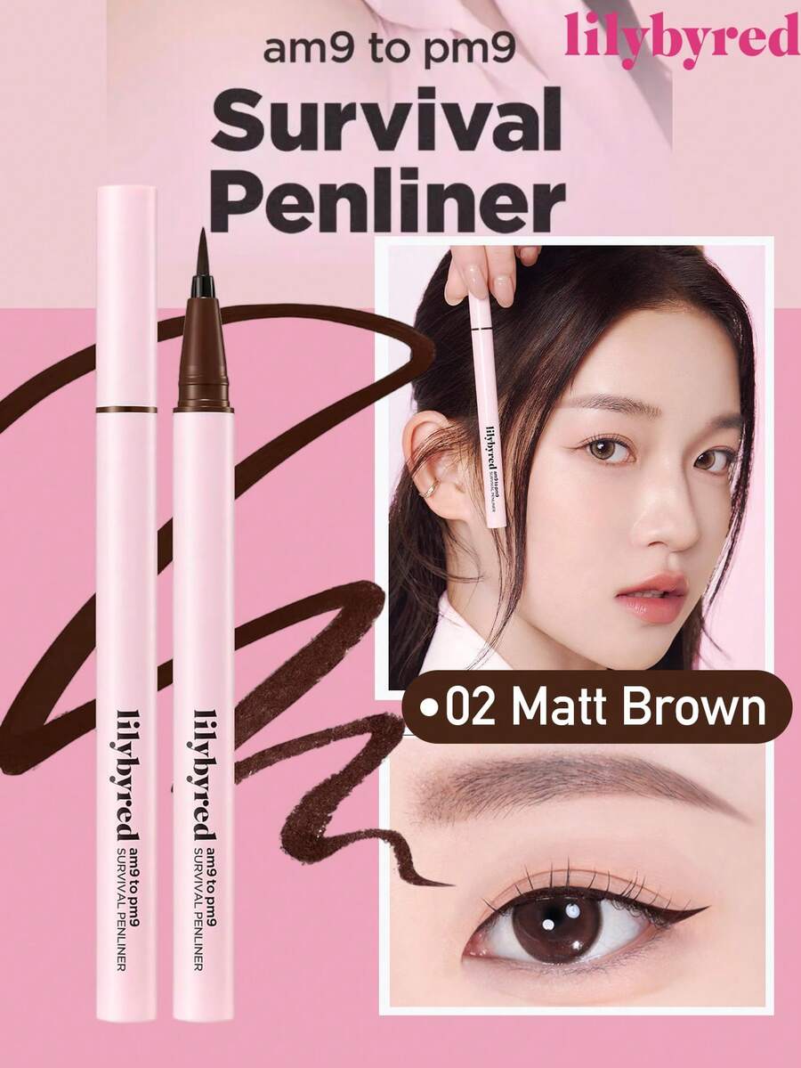 lilybyred K-Beauty AM9 至 PM9 生存眼线笔,0.1mm 灵活笔尖,温水易卸,眼线笔,下睫毛笔,显色浓郁,出墨顺滑,速干,防水防汗防晕染 - 02 馬特布朗 - 查看 1