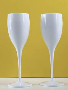 5盎司陶瓷香槟杯 - 不易碎高脚杯，可重复使用 - 时尚现代，适合居家、婚礼、烘焙、情人节、儿童派对、周年纪念、父亲节、母亲节、复活节、假日野餐、新年派对等场合 - 查看 10