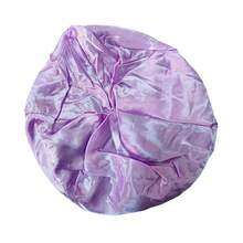 Women's Satin Lined Knitted Beret Ladies Winter Autumn Warm And Soft Beanie Hat Solid Color - Purple - View 7