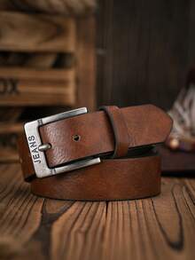 1pc Men's Brown Vintage PU Leather Pin Buckle Belt, Suitable For Casual & Business, A Great Gift Summer, School Casual, Business, Boyfriend Husband Father Dad Men Gift, Daily Wear, Fashion, Teen, Outdoor, Vacation, Athletic, Travel, Street, Boho, Vintage Fall, Autumn, Halloween Autumn-Winter Accessories,Suitable For Teens, Youth,Men,Casual, Outdoor, Athletic, Vacation, Graduation Gifts, Birthday, Daily Wear - Multicolor - View 15