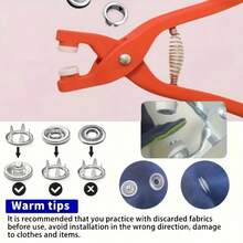 Heavy Duty Stainless Steel Garment Snap Button Pliers, Suitable For Adding Snap Buttons To Clothes, Pressable Snap Maker For Sewing-Free Clothing, Handcraft Clothes, Bedsheets, Shoes Snap Button Installation Tool - Multicolor - View 10