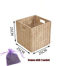 Ręcznie tkany prostokątny kosz do przechowywania, pleciony kosz do przechowywania w stylu boho z wbudowanym uchwytem, ręcznie tkany kosz do przechowywania na półki w salonie, papier toaletowy, bałagan na stole, zabawki, klucze, przechowywanie kosmetyków, wystrój salonu, kosz organizacyjny, kosz do przechowywania z wbudowanym uchwytem, pojemnik z uchwytem, szafa, biurko, niezbędny element regału na książki, organizacja zabawek, niezbędne wyposażenie gospodarstwa domowego - Kolor khaki - Zobacz 17