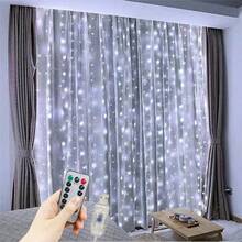 1pc USB Powered Curtain Lights, 6m/3 Meters/2m/1m String Lights With 8 Modes, Suitable For Birthday, Wedding, Party, Room, Window, Holiday Decoration (Remote Control Batteries Not Included) - USB Curtain Light - View 13