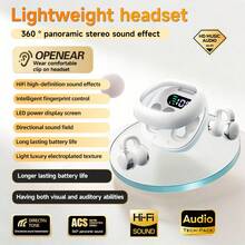 真無線夾耳式運動藍牙 6.0 耳機，音樂掛耳式、舒適 TWS HiFi Dolby 低音立體聲 HD 通話耳機，適配 Android 與 手機，遊戲耳機，情侶商務智能耳機，送禮首選 - X31 - 查看 12