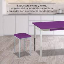 Astimesa - Tabourets de cuisine rembourrés - Structure solide et ferme - Structure couleur aluminium et siè - Couleur du siè: orange. Contenu : 2 unités. Dimensions : 35 x 35 x 45 DX5M - Berenjena - Voir 4