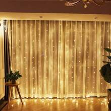 Decoración de Eid, Luces de cadena LED con control remoto, adecuadas para fiestas, bodas y decoración del hogar - Cortina de luz USB - Ver 3
