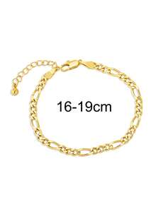 Charm-In 1pc Minimalist Style Unisex Bracelet, Suitable For Daily Wear Or Gatherings - Yellow Gold - View 4