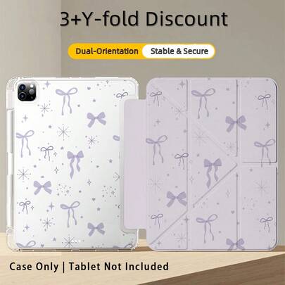 1个3+Y型折叠平板电脑保护套，蝴蝶图案，多种支撑方式，兼容华为MatePad SE 11英寸、MatePad 11英寸、MatePad Pro 12.2英寸（2024款）、荣耀Pad X9A（2025款）、荣耀Pad 9、荣耀Pad X9 Pro（2025款）、Pad 6、Pad SE 11英寸、Pad 2 Pro 12英寸、Pad 2 11英寸、Galaxy