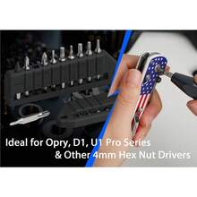 MBS1 Juego de Puntas de Destornillador Hexagonales de 4mm, 9 Piezas de Puntas de Doble Extremo de Acero para Herramientas S2 Dur - A - Ver 3