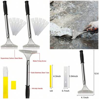 - Herramienta raspadora de hojas de afeitar de 4 pulgadas, herramienta para quitar pinturas, alisar y quitar pinturas, con hoja