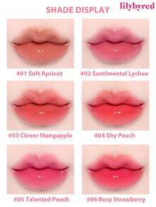 lilybyred K-Beauty Bloody Liar 唇釉，亮泽唇彩，色彩鲜艳水润，如糖浆般闪亮，滋润保湿，持久不晕染，不粘腻，轻盈如镜，打造水润唇妆，丰唇提亮，适合戴口罩使用，不留白痕，韩式彩妆 - 05 Talented Peach - 查看 8