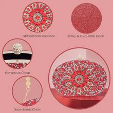 SH Clutch Purses For Women Formal Rhinestone Evening Bag Sparkly Handbags Wedding Party Cocktail Prom - Embrague rojo - Ver 6