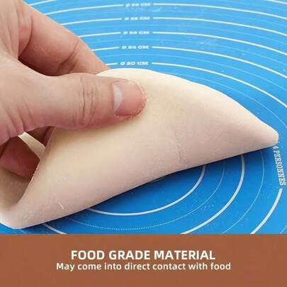 1 Pc Blue EVA Baking Mat - Three Sizes With Size Recognition, Non-Slip, Reusable, Suitable For Baking, Rolling, Kneading, Making Bread, Candy, Cookies & Pastries, Kitchen Cooking, Baking Tools, Kitchen Gadgets, Kitchen Accessories, Home Kitchen Supplies, Kneading Mats, Baking, Baking Supplies, Baking Equipment, Bread Making