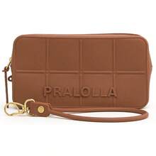 Women's Half-Moon Shoulder Bag Set (Crossbody) + Waterproof Rubberized Wallet - Camel - Ver 6