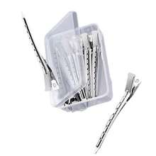 20pcs Alligator Hair Clips With Holes - Metal, Rust-Proof, For Curling, Dyeing & Sectioning - A-silver - View 6
