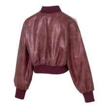 Adidas Women's Soft Leather Jacket, SST PLTHR JKT, Casual Commuter Stand Collar Cardigan, Comfortable Minimalist Commuter Jacket KD8792 - Like This - View 2