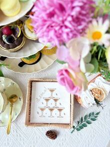 16张/套，高级烫金鸡尾酒餐巾纸，10英寸x10英寸/25厘米x25厘米，适用于婚礼、新年、生日、节日、派对、餐厅酒店装饰、宾客餐巾纸、派对用品 - 白色 - 查看 6