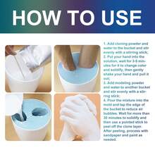 Bricolaje Moldes de manos de pareja para hacer uno mismo, modelos de manos y pies, clonación casera, almohadillas de tinta conmemorativas hechas a mano y polvo de yeso. - A - Ver 6