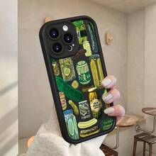 Phone Case/Cover Pickle Pattern Anti Fall Matte Finish Resists Stains Phone Case For IPhone 17/17AIR/17PRO/17PROMAX/16E/16/16PRO/16PLUS/16PROMAX/15/15PLUS/15PRO/15PROMAX/14/14PLUS/14PRO/14PROMAX/13/13mini/13PRO/13PROMAX/12/12mini/11/Plus/Pro/Max/7/8/SE/XS/XS MAX,For Samsung And For GalaxyA56/A54/A53/A52/A14/A15/A05S/A53/A34/S23/S23Ultra/S23FE/S24/S24FE/S24Ulatra/S25/S25FE/S25Ultra/S26/S26FE/S26Ultra/S21FE(Factory Wholesale Price),Valentine's Day, New Year's Day, New Year's Day, Easter, Labor Day, St. Patrick's Day - màu đen - Xem 1