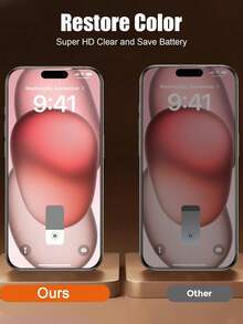 3pcs Tempered Glass Screen Protector, Compatible With IPhone 17 Pro Max/17 Air/16 Pro Max/16 Pro/16 Plus/16E/16/15 Pro Max/14 Pro/13/12 Mini/11/Xs Max/XR, Full Coverage, Anti-Fingerprint, Anti-Drop, Anti-Scratch, 9H Hardness Tempered Glass, Anti-Scratch, Bubble-Free, Dust-Free, Eye-Protecting Tempered Glass, High-Precision Fitting, Enhanced Privacy Protection, Fashionable Appearance. - Black - View 2