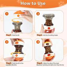 Interactive Dog Toys For Small Dogs - Adjustable Treat Dispensing Ball Food Dispenser Slow Feeder, Puppy Enrichment Training Toy, Pet Interactive Chase Toy For Small Medium Dogs To Keep Them Busy And Relieve Boredom, Pet Toys For Dogs - trái cam - Xem 5
