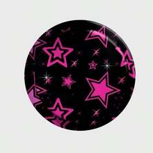 MagSafe Magnetic Phone Holder, Airbag Stand, Strong Magnetic Detachable Stand, Black And Pink Stars - Multicolor - View 4