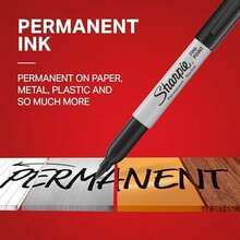 Sharpie 30162PP Permanent Markers, Fine Point, Black, 2 Count - / - View 2