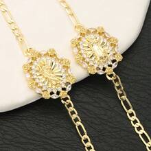 一件时尚精致的圣犹达吊坠手链，华丽优雅的瓜达卢佩圣母护身符手镯，基督教圣物首饰，日常佩戴节日礼物 - 金色 - 查看 4