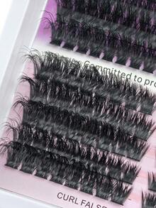 Hinarin 260Pcs Individual Lashes Natural Thick Eyelash Clusters D Curly Thin Single Eyelashes 3 Styles Hybrid Cluster Eyelash Extensions Home Eyelash Extensions Suitable As A Valentine's Day Gift - D - View 6