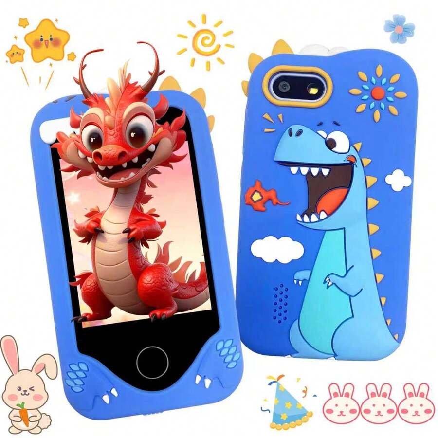 Điện thoại đồ chơi thông minh cho trẻ em 3-10 tuổi - Quà Giáng sinh & Sinh nhật, Màn hình cảm ứng, Camera kép, Đồ chơi điện thoại giáo dục cho trẻ em, Bao gồm thẻ nhớ 32GB, máy nghe nhạc MP3 và trò chơi.