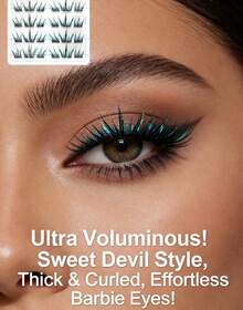 Blink Flash! Lash Palette Fun! 4-Color Mixed Laser False Lashes, Naturally Stunning - Colored Silk - View 2
