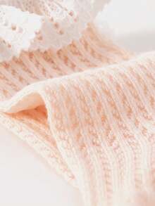 5双装女童春夏网眼防蚊袜，蕾丝公主中筒袜，白色长筒袜 - 彩色 - 查看 6