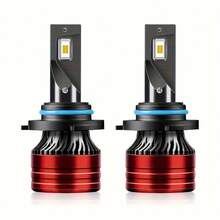 2 件 Roadsun H1 H7 H11 9005/HB3 9006/HB4 9012 9004 9007 H4 H13 880 升级汽车前照灯灯泡，60000LM 120W 6000K 冷白，高功率 CSP 亮芯片，1:1 精确光束模式，亮度提高 700%，易于安装 - 紅色 - 查看 22