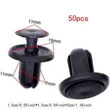 50PCS Car Fe/Nd/Er Trunk Bumper Fixed Clamp Screw Rivet Wear Heart Nail Expansion Auto Fastener For B/MW Full Series - A - View 2