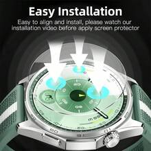 舒适贴合手表屏幕保护膜 3 片装，兼容华为 Watch GT 6/5/4/GT6 GT5 GT4 46mm 41mm 钢化玻璃防刮保护膜配件 春季礼物 - 3Pcs - 查看 4