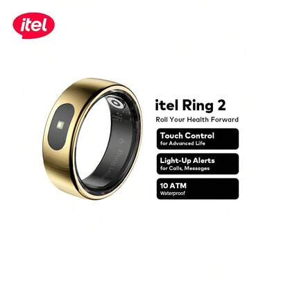 itel Ring 2 Smart Ring Heart Rate, Blood Oxygen, Sleep And Activity Monitoring Touch Controls, Remote Camera Operation Long Battery Life: 5-7 Days