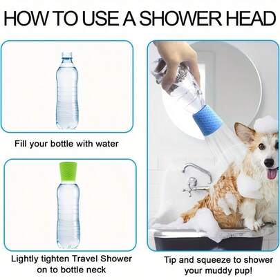 1pc - Innovative Silicone Pet Shower Head, Portable Pet Cleaning Nozzle, Multifunctional Dog Bathing And Outdoor Drinking Accessory, Silicone Shower Head, Dog Shower Sprinkler, Outdoor Pet Cleaning Supplies - Portable Pet Shower Head, Outdoor Silicone Pet Shower Head