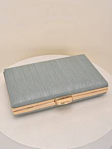 1个薄荷绿闪亮奢华水晶优雅晚宴手拿包，水钻手提包，时尚礼品，适合女士参加派对、婚礼、宴会 - 薄荷綠 - 查看 5