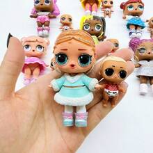 LOL SURPRISE LOL惊喜娃娃，随机赠送1个8厘米娃娃和1个迷你娃娃，稀有收藏玩具，逼真模型玩具，圣诞节/生日礼物，DIY创意礼物送给朋友 - 彩色 - 查看 10