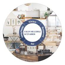 Set Of 3 Modern Bar Stools | Leatherette Adjustable Swivel Gas Lift Breakfast Chairs For Kitchen Island, Counter & Home - Grey - View 6