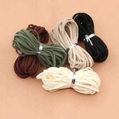 5米 2.5毫米扁平仿麂皮编织绳 韩式绒面革线绳 DIY项链首饰制作材料