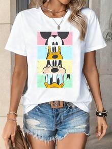 Disney Women T-Shirts - 白色 - 查看 2