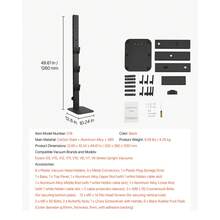 Staubsaugerständer 32x26x126cm, kompatibel mit Dyson G5 V15 V12 V11 V10 V8 V7 V6 Serie Standstaubsaugern & Zubehör, Bodenständer, Halterung mit 6 Haken & rutschfesten Fußpolstern, schwarz - 12,60 x 10,24 x 49,61 Zoll(schwarz) - Übersicht 7