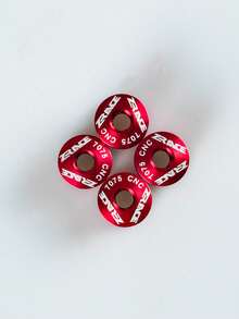 4pcs ZRACE High Strength Mountain Bike Chainring Bolts, 7075 Aluminum Alloy CNC Machined, Chainring Screws - Red - View 10