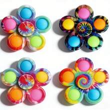 Pop  Toys 4 Pc Simple Popping Toy Pack Bubble Sensory Set For Kids Party Favor Bulk ADHD Stress Relief Hand Spinners (Random , Pcs ), 4 Pcs - Nhiều màu - Xem 7