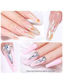 BORN PRETTY 10克美甲水钻胶，持久耐用，超强凝胶美甲饰品宝石3D闪亮凝胶美甲艺术装饰水晶珠子 - 1 Set - 查看 5